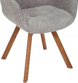 Set de 2 scaune pivotante Baltic stejar/ gri