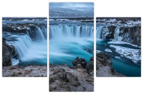 Tablou - Priveliște la cascade (90x60 cm)