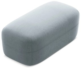 Taburet albastru deschis cu tapițerie din catifea Moana – Makamii