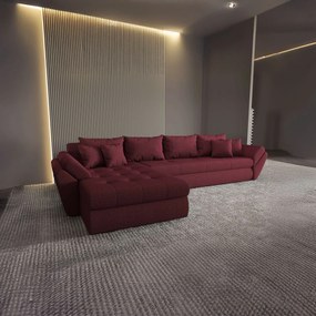 Colțar extensibil dumonde cu ladă de depozitare si sezut confortabil din spuma high-density, Loana XL Enjoy Winery 335x185 cm