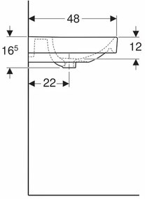 Lavoar pe mobilier Geberit Smyle Square 60 cm