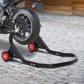 Durhand Stender Spate Ridicare Motociclete Universal Până la 200kg Negru | Aosom Romania