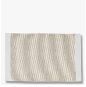 Covoraș de baie alb/bej din material textil 50x80 cm Grid – Mette Ditmer Denmark