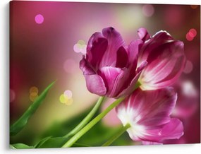 Tablou cu lalele roz (70x50 cm)