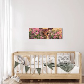 Tablou - Căprioară Drăgălașă (cu ceas) (90x30 cm)