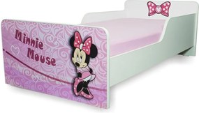 Pat copii  Minnie 2-12 ani cu saltea cadou