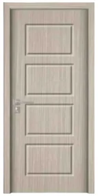 Usa Interior din MDF Novo Doors ND82, Cadru din Lemn Masiv, KIT COMPLET, Toc , Manere si balamale incluse (Culoare: Gri deschis, Dimensiune: 80 cm,