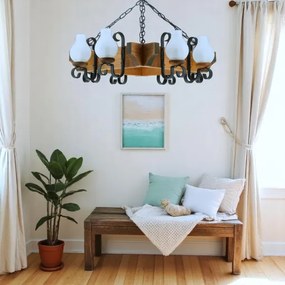 Lustră pe lanț Brilagi QUEEN 8xE14/40W/230V fag