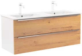 Dulap inferior Vario Trim 120 cu lavoar, stejar alb