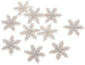 Set de decorațiuni de Crăciun „Fulgi de zăpadă”, 12 bucăți, poliresină