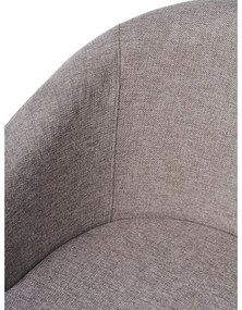 Scaun de sufragerie gri deschis cu cotiere tapițat Easton – Unique Furniture