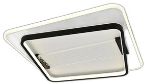 Lustra LED Cu Telecomanda, Elit's Esn R9053S, 126W, Negru Alb