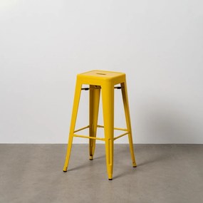 Set de scaune de bar galben 2 buc. din metal (înălțime șezut 76,5 cm) – Ixia
