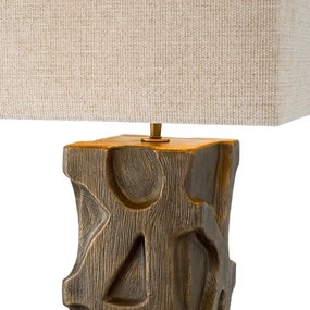 Veioza, Lampa de masa design LUX, Aluminiu, Tesatura, Enzo