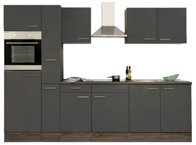 Mobilă de bucătărie Yorki 300, corp din stejar Yorki, cu față antracit satinat