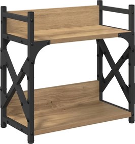 vidaXL Suport pentru imprimantă Stejar Artizanal 40 x 20 x 40 cm