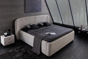 Pat ART DECO 180x200cm greige boucle cu spatiu de depozitare