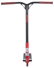 Trotineta Freestyle NOVOKIDS™ Rebel Stunter PRO, Maner 67 cm latime, Max 100 kg, Frana picior, Cadru si roti aluminiu, Diametru roata 120 mm, Rosu