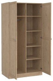 Șifonier în culoare naturală cu aspect de lemn de stejar 99x200x62 cm Billund – Tvilum