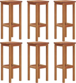 vidaXL Taburete de bar, 6 buc., lemn masiv de acacia