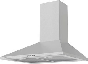 Hota decorativa Crown C 1650 X ECO, 60 cm, Clasa C, 300 m³/h, 3 viteze, Filtru din aluminiu, Inox