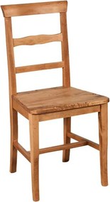 Scaun, L45 43 H92 cm, cu sezut din lemn masiv