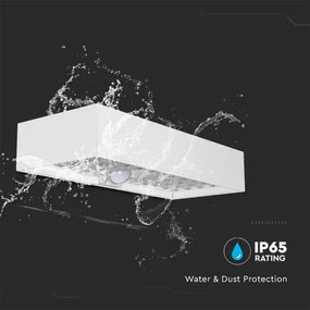 Aplică LED solară cu senzor LED/6W/3,7V IP65 4000K alb
