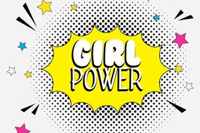 Tablou cu inscripție pop art - GIRL POWER