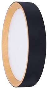 Plafonieră LED dimabilă Solight WO8016 LARIOS LED/48W/230V d. 39 cm negru + telecomandă