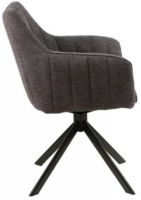 Scaun rotativ Azalia gri inchis/negru Brego18