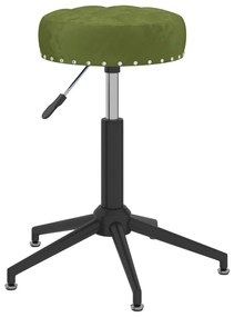 3085495 vidaXL Scaune de bucătărie pivotante, 4 buc., verde deschis, catifea
