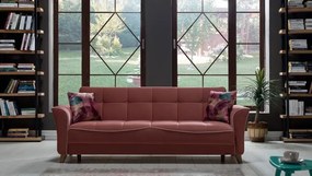 Canapea extensibila cu spatiu de depozitare 220x87x93 cm – stofa gri – Elegance