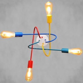 Lustr LED pentru copii OXFORD 4xE27/10W/230V montat pe tavan