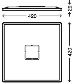 Plafonieră LED FREE LED/22W/230V 42x42 cm Briloner 3393-015