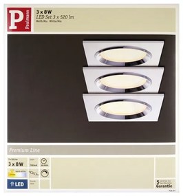Paulmann 92695 - Set 3x LED 8W Dimmabil Spot DICE 230V