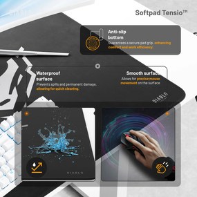 Birou reglabil pe înălțime Diablo X-Tensio 1100 alb