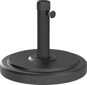 Outsunny Bază pentru Umbrelă de Soare cu Stâlpi de 38 sau 48 mm, Φ48x38,5 cm, Negru | Aosom Romania