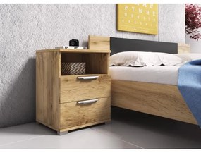 Noptieră NED, stejar Wotan