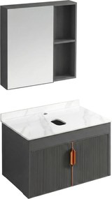 Set de mobilier de baie cu blat Marti 60cm Grey