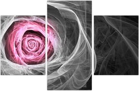 Tablou - Trandafir abstract, fucsia (90x60 cm)