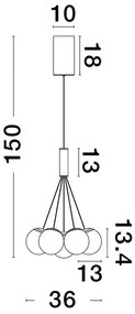Lustra LED design modern NUVOLE