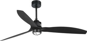 FARO 32100WT1N - Ventilator LED cu dimmer JUST FAN M, LED 16W, 230V, Ø 128 cm, negru WT + telecomandă