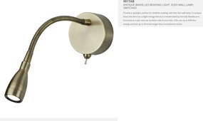 Aplica cu reader LED design minimalist Wall alama antic 9917AB SRT