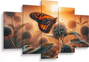 Tablou – Fluture în soare apunând (150x105 cm)