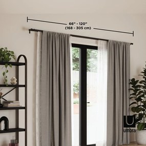 Galerie de perdea extensibilă 168-305 cm din oțel Cappa – Umbra