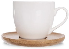 Set de 6 cești din porțelan alb de 125 ml Whiteline - Orion