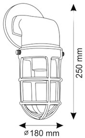 Aplică de exterior LUND 1xE27/12W/230V IP44 crom