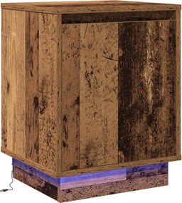 vidaXL Dulap de noapte Lemn vechi 39 x 34,5 x 50 cm Lemn compozit