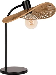 Eglo 31965 - Lampă de masă SIRUELA, 1xE27/42W/230V, maro/negru