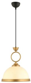 Lampă suspendată pe cablu MONZA 1xE27/40W/230V Ø 26 cm crem/bronz